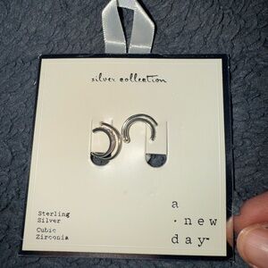 A New Day Silver Hoop Earrings